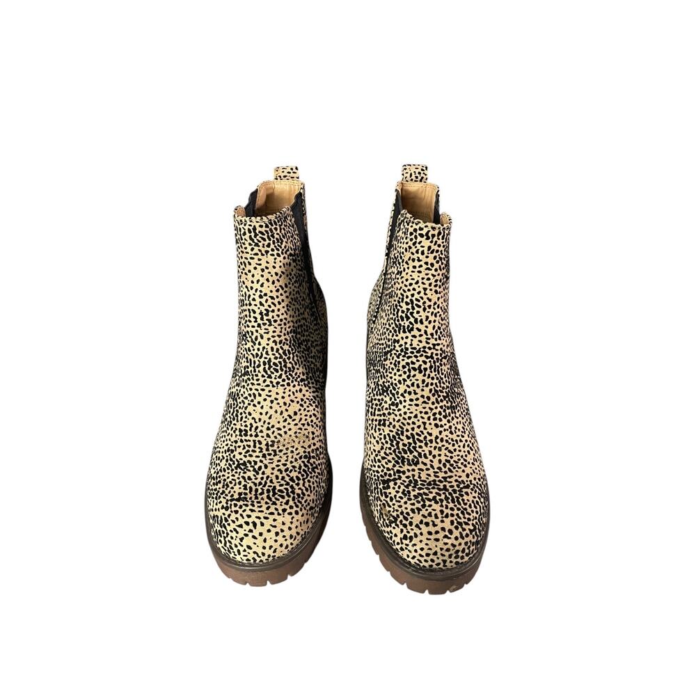 Mia Women’s Cheetah Print Chelsea Chunky Heel Boots Size-8M - Picture 3 of 9
